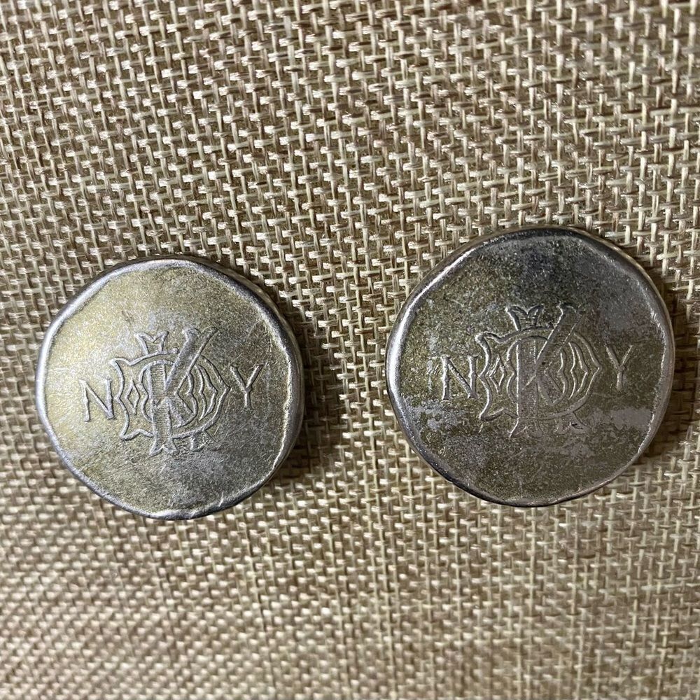 Vintage 1993 Donna Karan Logo Earrings